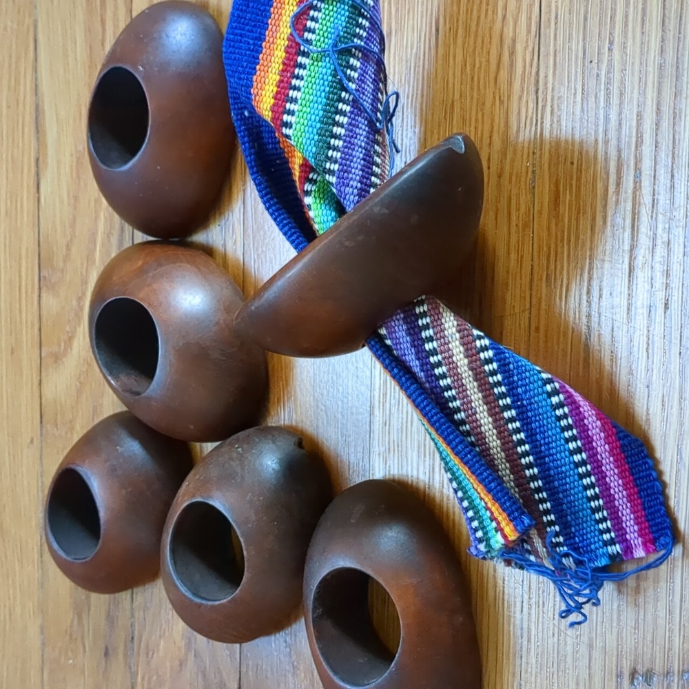 Wood napkin rings 6